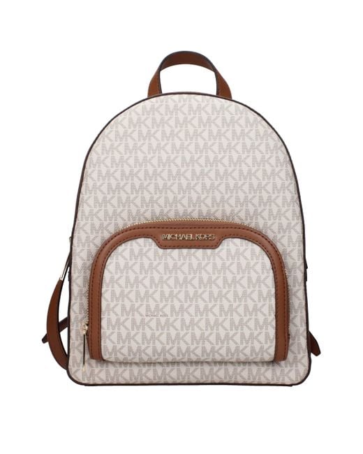 Michael Kors Multicolor Beige Fabric Backpack