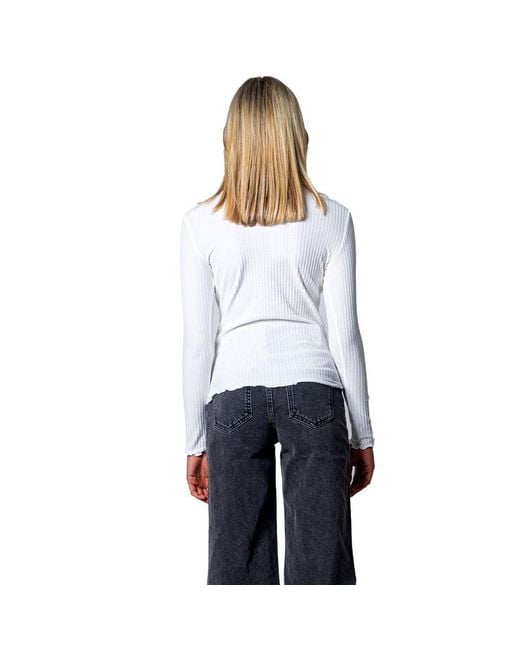 ONLY White Polyester Sweater