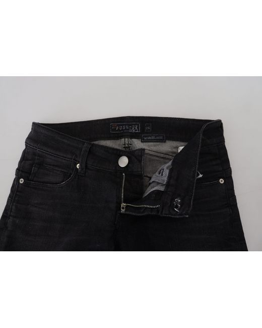 Acht Black Chic Low Waist Straight Leg Jeans