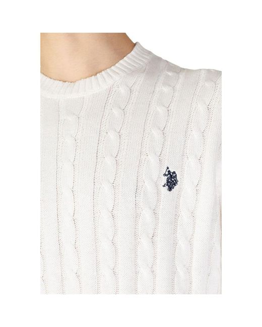 U.S. POLO ASSN. White Cotton Sweatshirt for men