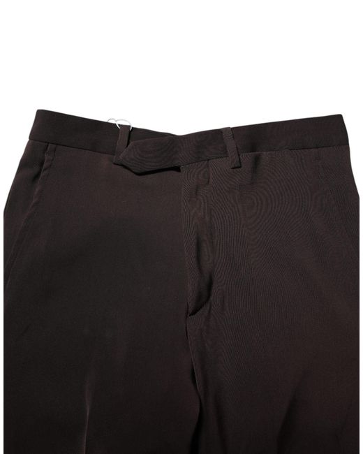 Bencivenga Black Dark Brown Mid Waist Dress Formal Pants for men