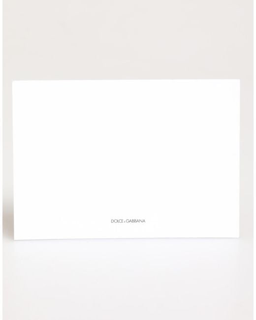 Dolce & Gabbana Multicolor Leopard Print Envelope Paper Post Card Holder