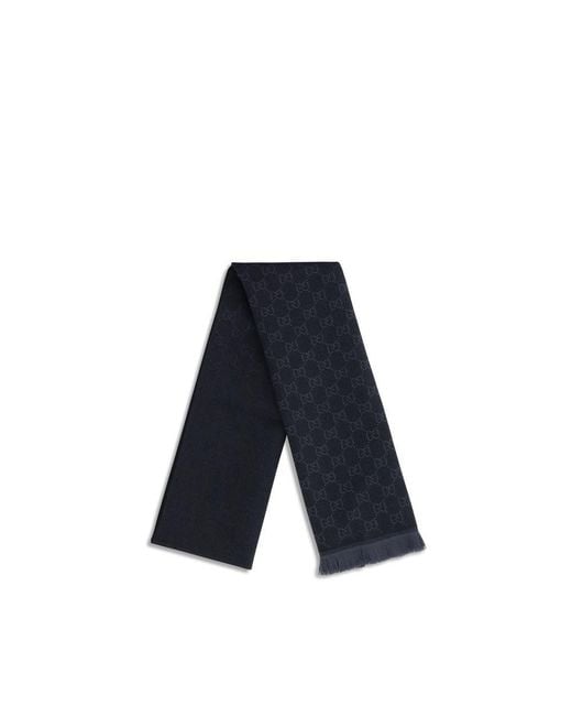 Gucci Blue Wool Scarf
