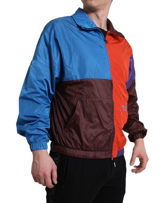 Dolce & Gabbana Blue Color Windbreaker Jacket for men