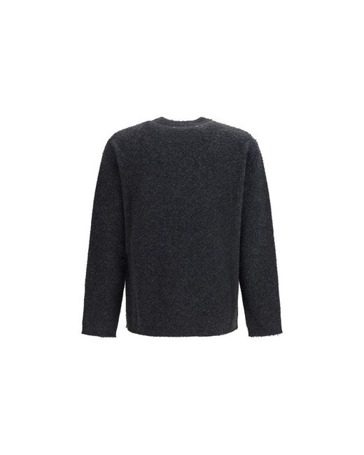 Golden Goose Deluxe Brand Blue Gray Wool Oves Aries Sweatshirt for men