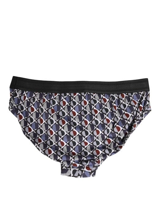 Dolce & Gabbana Black Multicolor Patterned Men Midi Brief Underwear for men