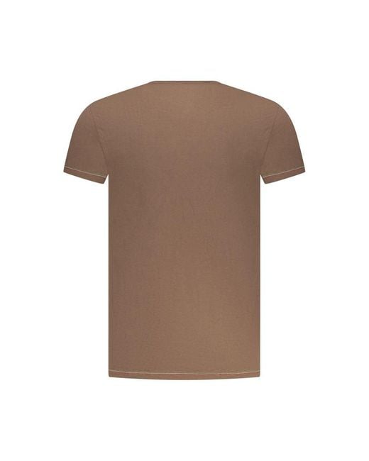 Aeronautica Militare Brown Cotton T-Shirt for men
