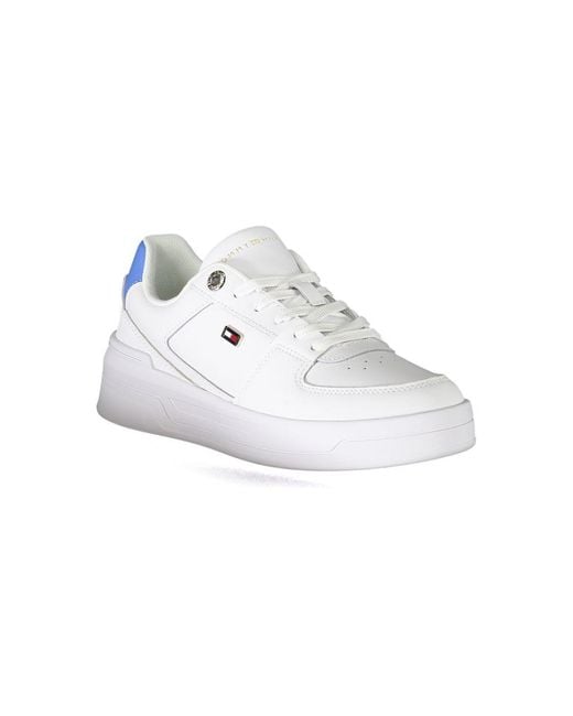Tommy Hilfiger White Leather Trainers Fw0Fw07462