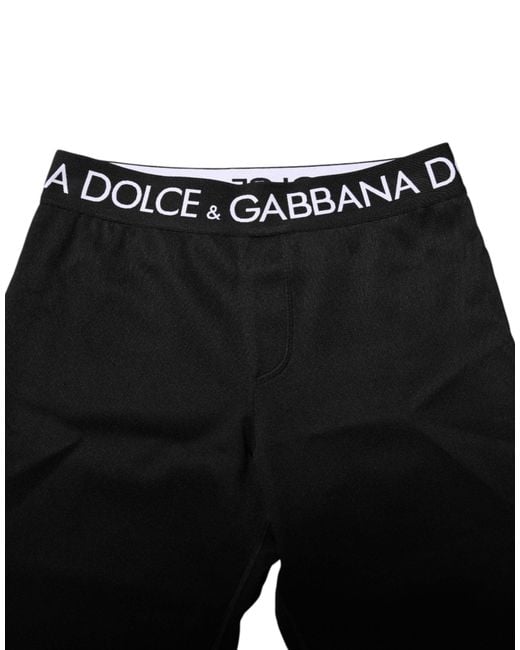 Dolce & Gabbana Black Nylon Skinny Men Jogger Pants for men
