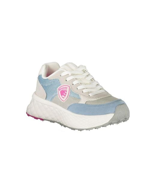 Blauer Blue Azzurro Polyurethane Sneaker