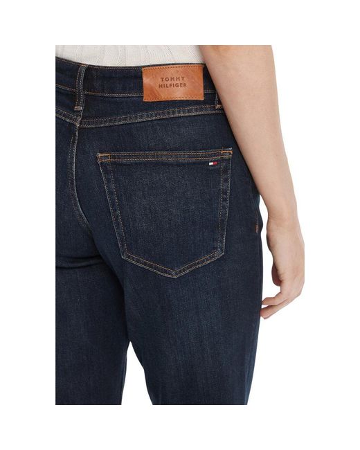 Tommy Hilfiger Blue Recycled Cotton Mom Jeans
