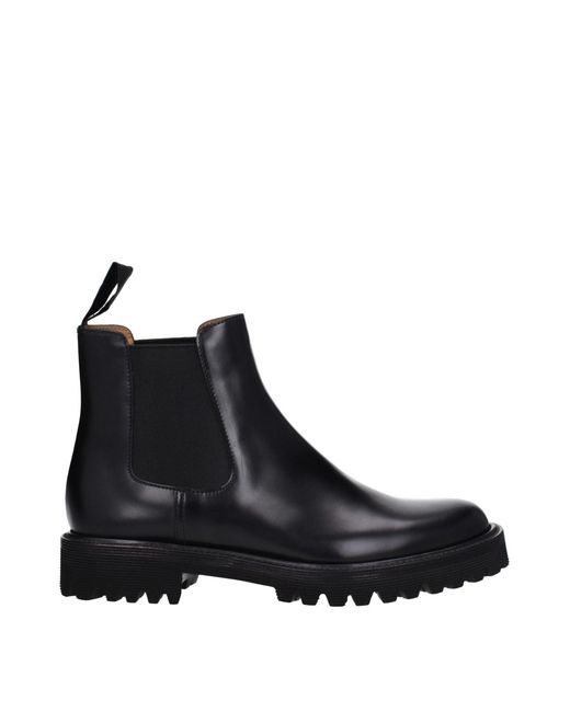 Church's Black Leather Ankle Boots