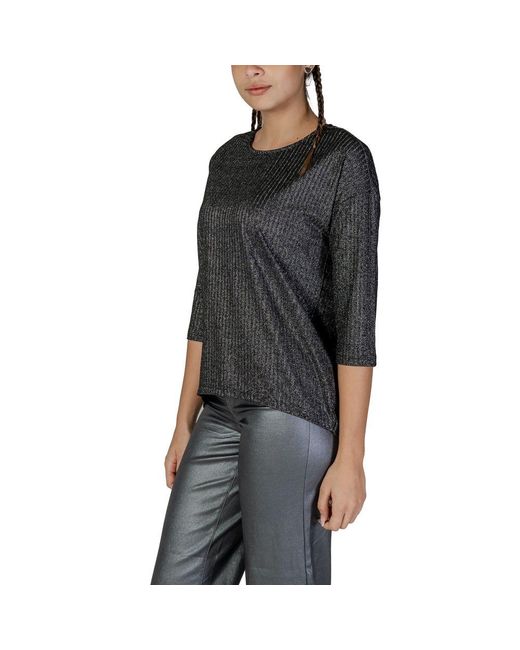 Vero Moda Black Bicolor Recycled Polyester Tops & T