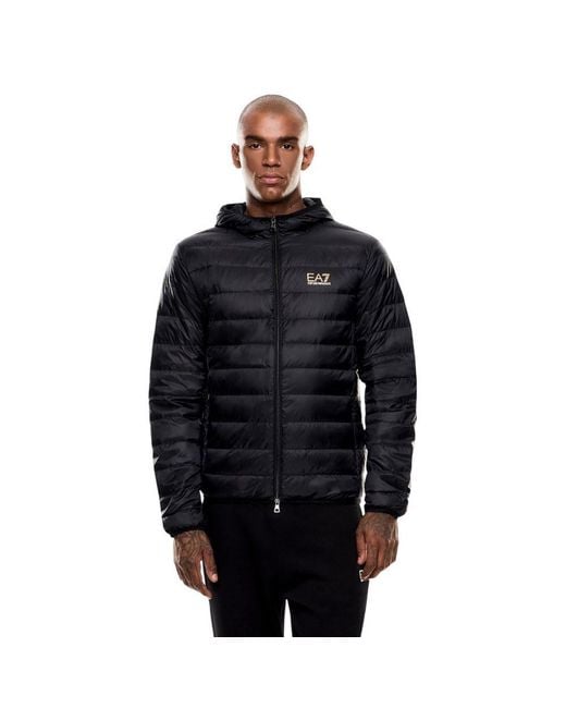 EA7 Black Bicolor Polyamide Full for men