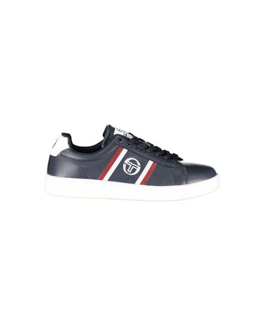 Sergio Tacchini Blue Contrast Detail Embroidered Sneakers for men