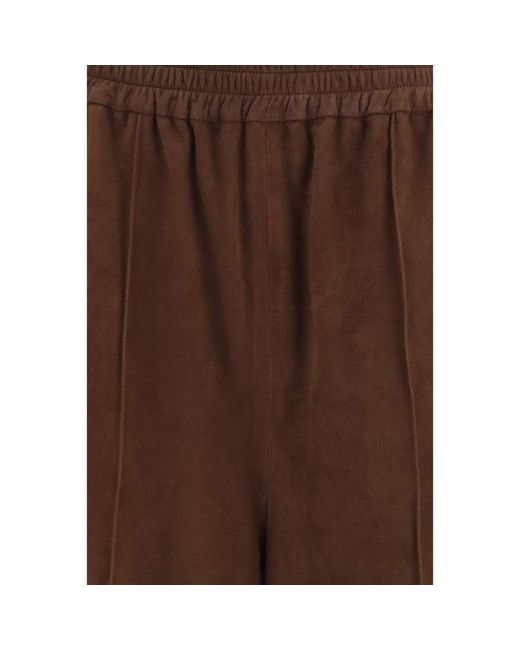 Fabiana Filippi Brown Leather Casual Pants