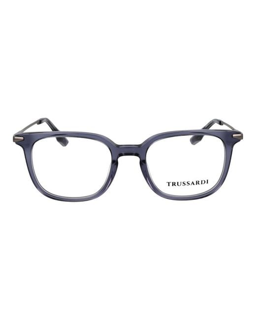Trussardi Blue Acetate Glasses (frames) for men