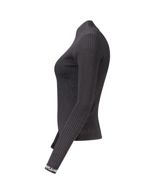 Pepe Jeans Blue Black Cotton Sweater