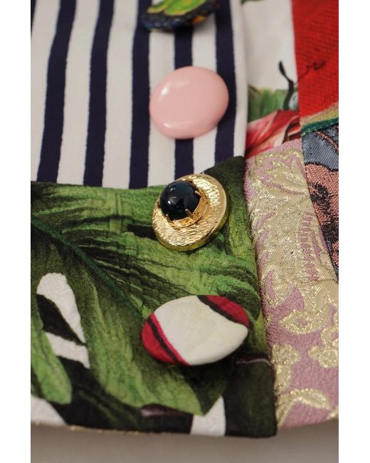 Dolce & Gabbana Black Multicolor Patchwork A