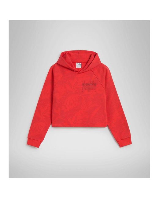 Diadora Red Cotton Sweatshirt
