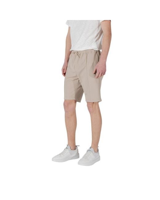 Antony Morato Natural Beige Polyester Bermuda Shorts for men