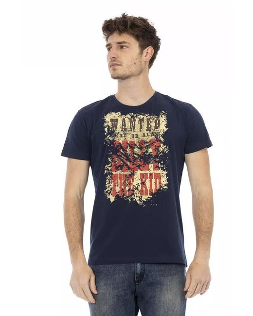 TRUSSARDI ACTION Blue Cotton Men T for men