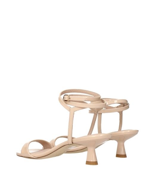 Stuart Weitzman Pink Beige Leather Stiletto Heels Sandals