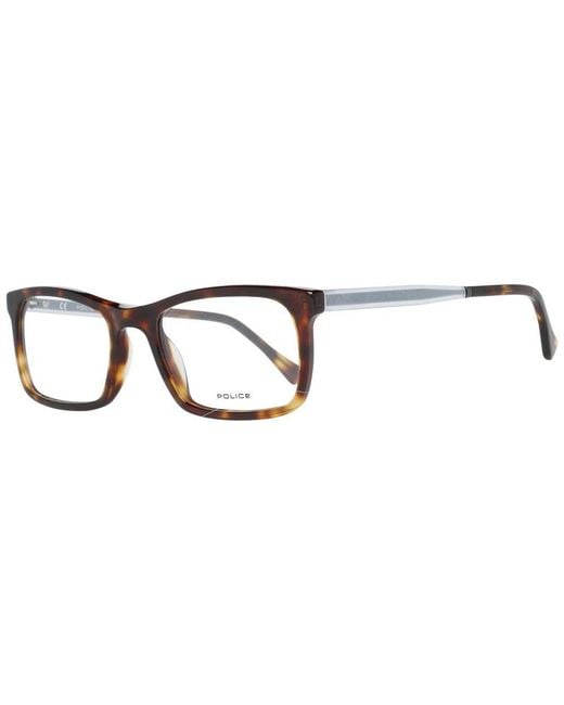Police Multicolor Brown Plastic Glasses (frames) for men