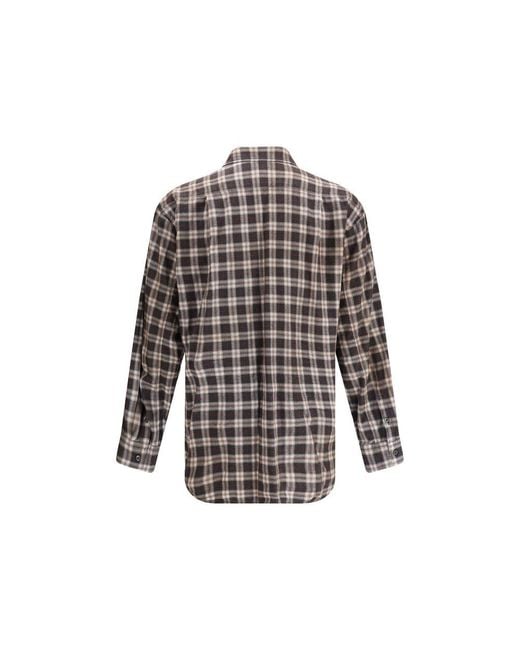 DSquared² Gray Butch Check Shirt for men