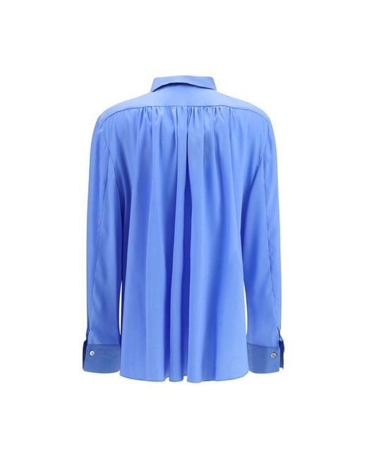 Ella Blue Silk Blouse