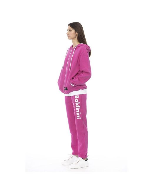 Baldinini Purple Multicolor Cotton Sweater