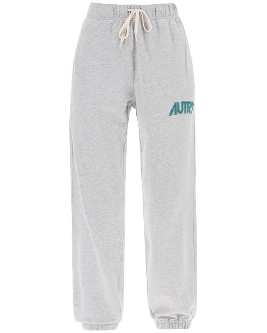 Autry White joggers With Logo Print