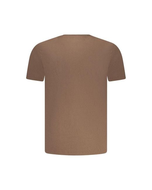 Aeronautica Militare Brown Cotton T-Shirt for men