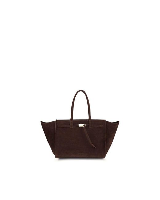 Benedetta Bruzziches Brown Weekend Shoulder Bag With Adjustable Strap