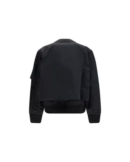 Sacai Black Cotton Bomber for men