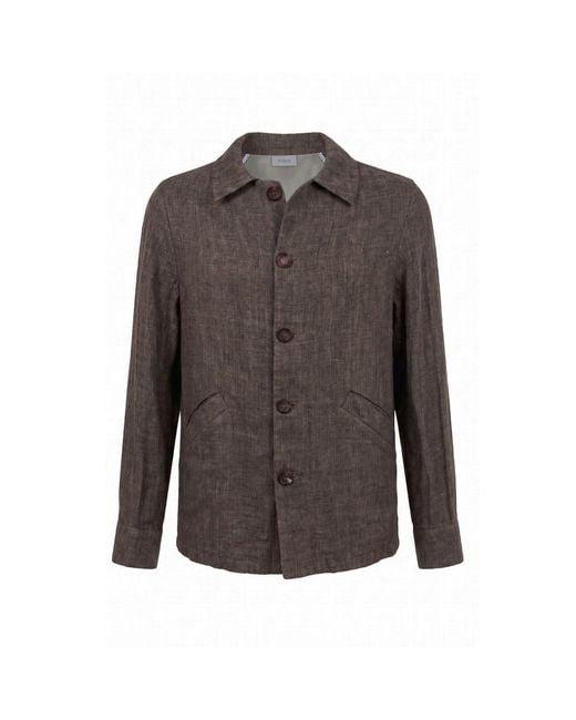 Malo Gray Grey Linen Men's Jacket for men
