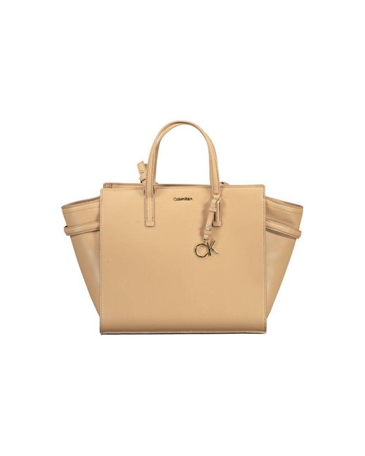 Calvin Klein Natural Polyester Handbag