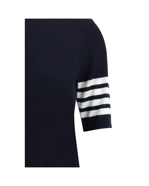 Thom Browne Blue Turtleneck Sweater