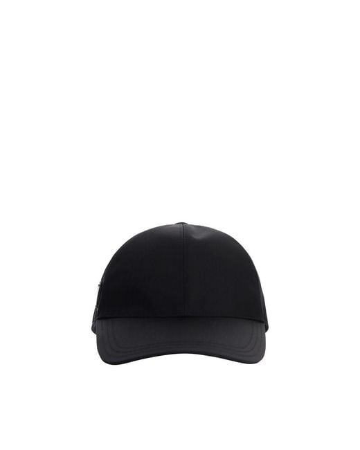 Prada Black Recycled Polyamide Cap (baseball Hat) for men