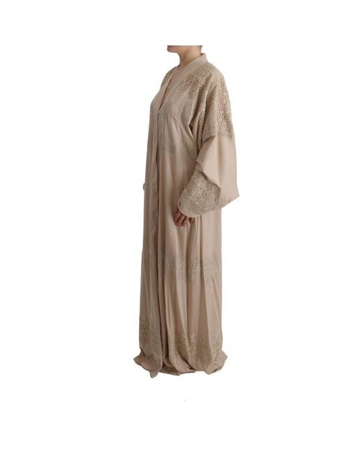 Dolce & Gabbana Brown Beige Silk Full