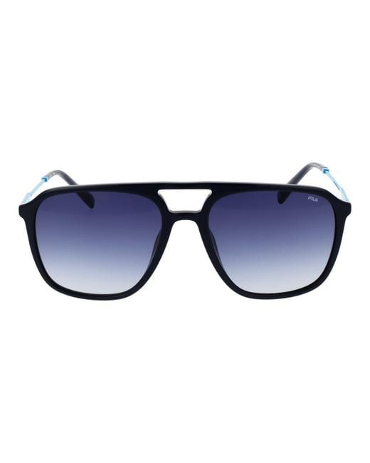 Fila Blue Black Cellulose Acetate Sunglasses for men