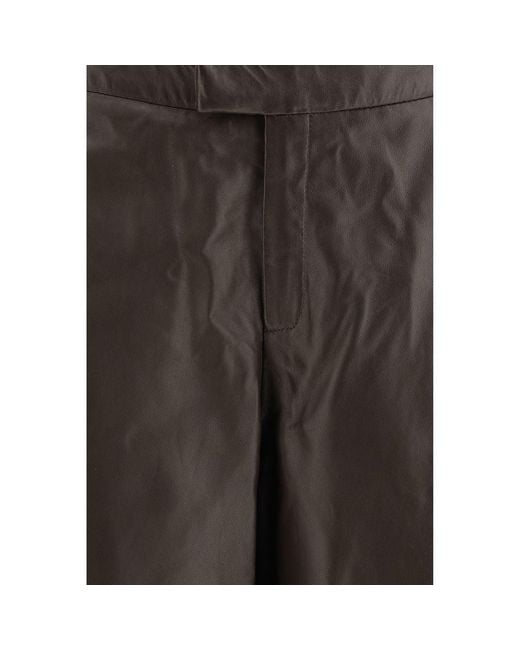 Arma Brown Leather Pants