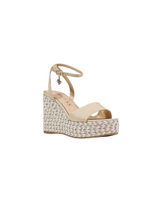 Guess White Beige Polyethylene High Heel Pumps