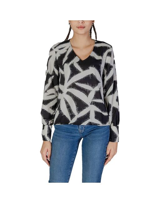 Jacqueline De Yong Black Recycled Polyester Blouse