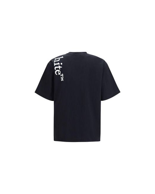 Off-White c/o Virgil Abloh Blue Black Cotton T-shirt - L for men