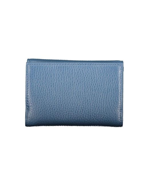 Coccinelle Blue Blu Leather Wallet