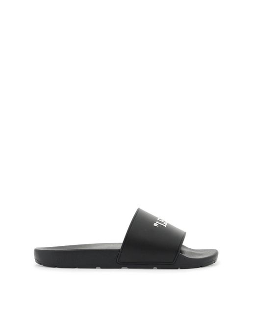 Off-White c/o Virgil Abloh Black Rubber Slides For Left And Right for men