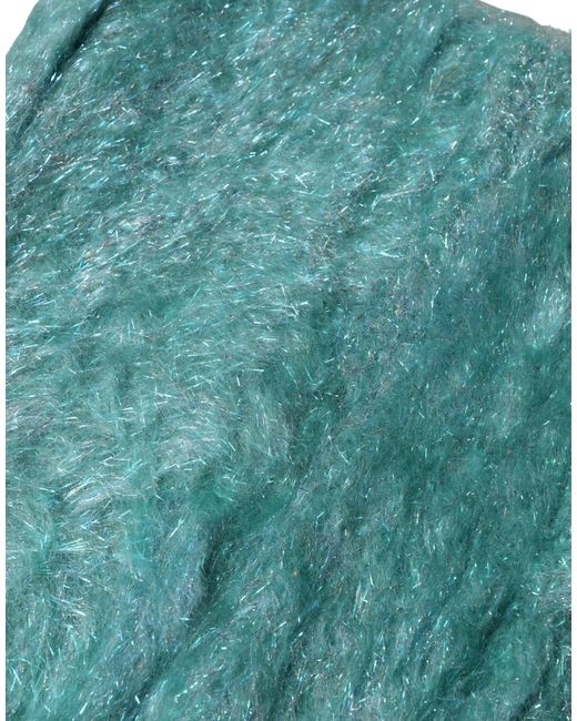 Dolce & Gabbana Green Mohair Wool Knitted Wrap Shawl 62Cm X 32.5Cm Scarf