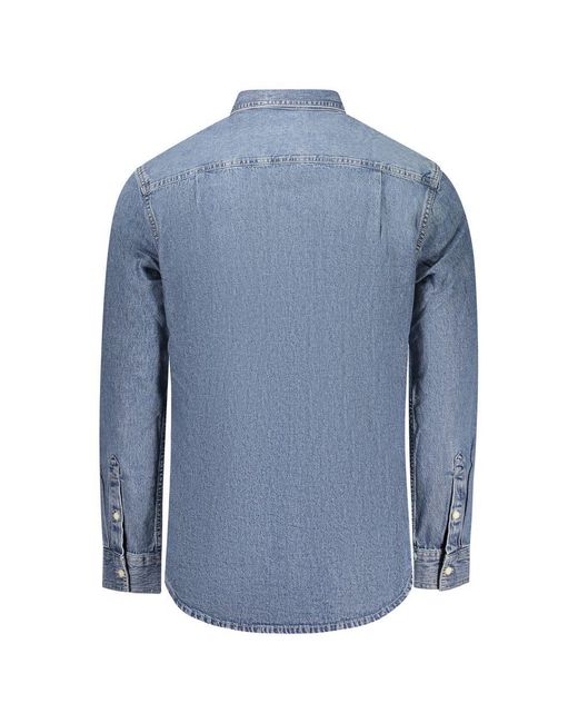 Calvin Klein Blue Cotton Men's Shirt for men