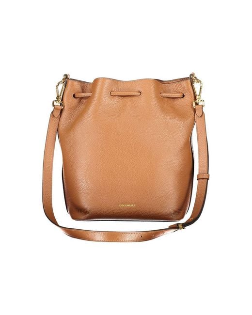 Coccinelle Brown Leather Bucket Bag